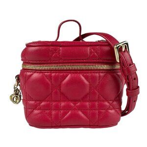 DIOR Red Leather Shoulder Bag